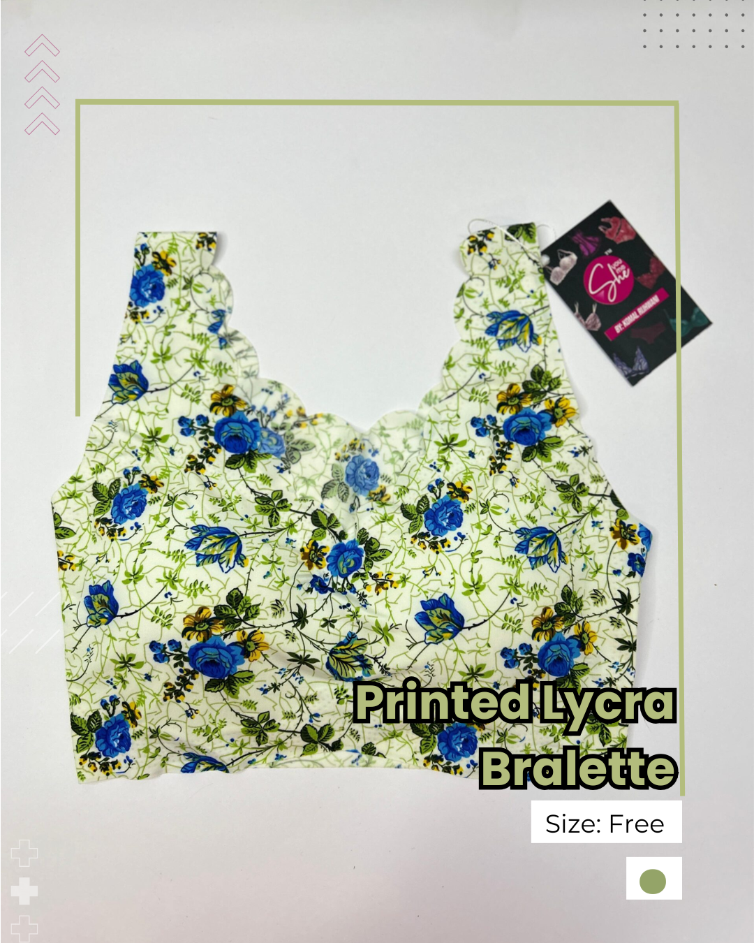 Printed Lycra Bralette